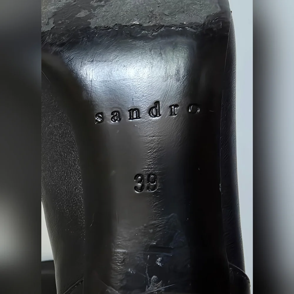Sandro Sacha Women's Black Leather Boot Size 39
